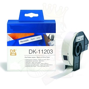 DK-11203 (DK11203) Συμβατές Αυτοκόλλητες Ετικέτες 17mmX87mm για Εκτυπωτή Ετικετών BROTHER σε ρολό 300 τεμαχίων