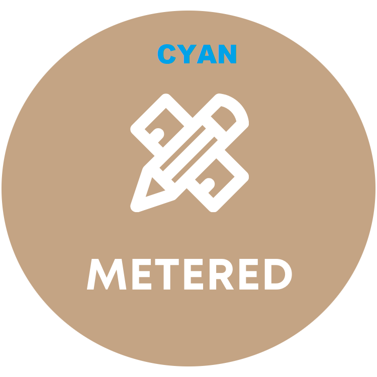CET Metered Cyan Xerox Color 550,C60- 34K/ 737g #006R01524