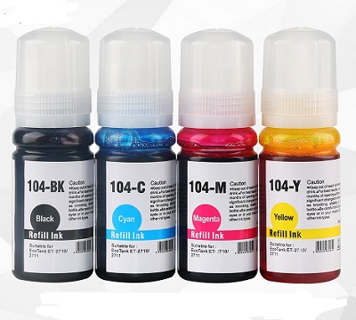 Black Dye 70ML Epson EcoTank 101, 102, 103, 104, 105, 106